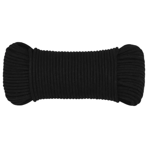 Fekete poliészter munkakötél 4 mm 250 m