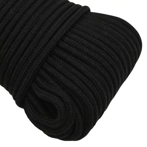 Fekete poliészter munkakötél 4 mm 250 m