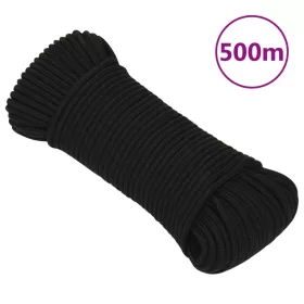 Fekete poliészter munkakötél 4 mm 500 m