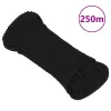 Fekete poliészter munkakötél 5 mm 250 m