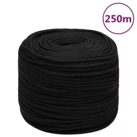 Fekete poliészter munkakötél 8 mm 250 m