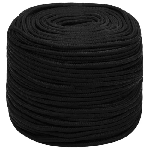 Fekete poliészter munkakötél 8 mm 500 m