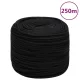 Fekete poliészter munkakötél 10 mm 250 m
