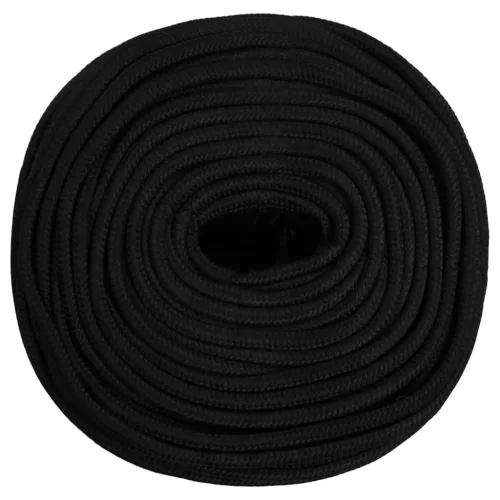 Fekete poliészter munkakötél 10 mm 250 m