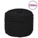 Fekete poliészter munkakötél 12 mm 250 m