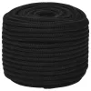 Fekete poliészter munkakötél 14 mm 100 m
