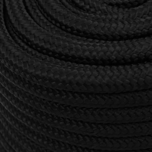 Fekete poliészter munkakötél 16 mm 25 m