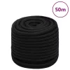 Fekete poliészter munkakötél 16 mm 50 m