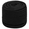 Fekete poliészter munkakötél 16 mm 100 m