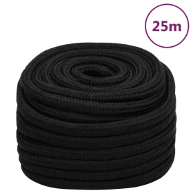 Fekete poliészter munkakötél 20 mm 25 m