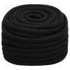 Fekete poliészter munkakötél 20 mm 25 m