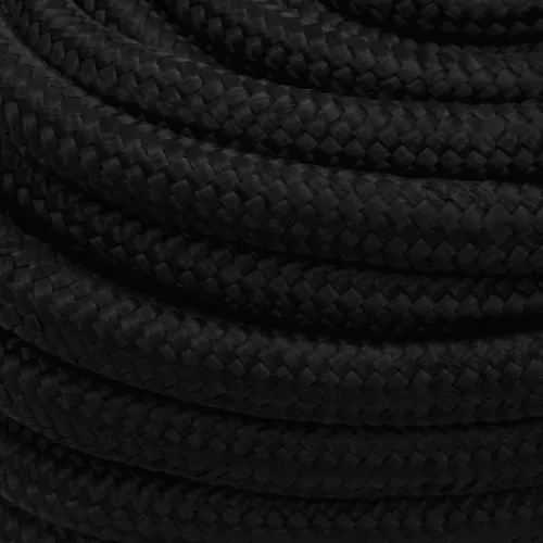 Fekete poliészter munkakötél 20 mm 50 m