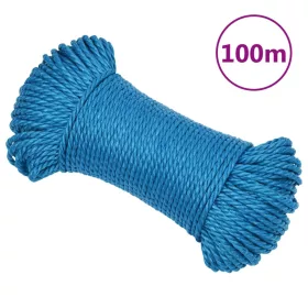 Kék polipropilén munkakötél 8 mm 100 m