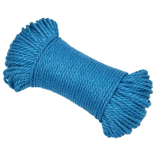Kék polipropilén munkakötél 8 mm 100 m