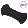 Fekete polipropilén munkakötél 3 mm 250 m