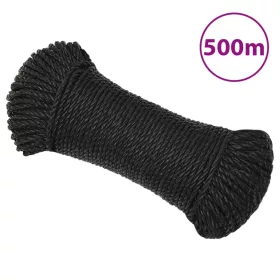 Fekete polipropilén munkakötél 3 mm 500 m