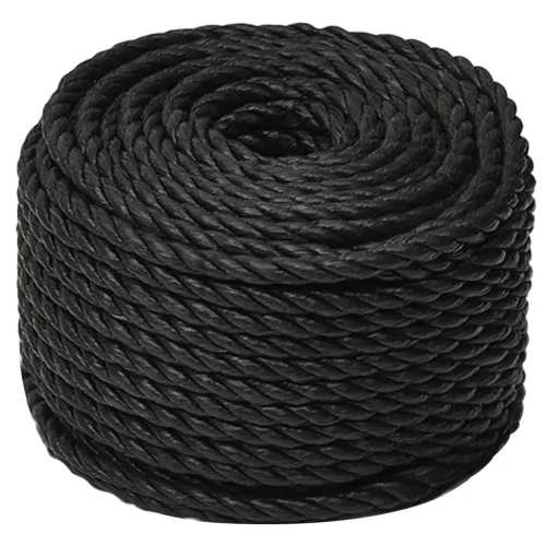 Fekete polipropilén munkakötél 16 mm 100 m