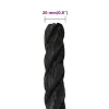 Fekete polipropilén munkakötél 20 mm 25 m