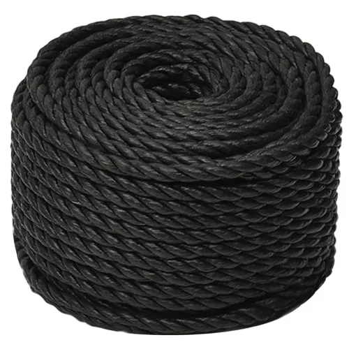 Fekete polipropilén munkakötél 20 mm 50 m