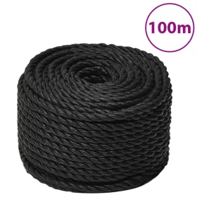 Fekete polipropilén munkakötél 20 mm 100 m