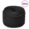 Fekete polipropilén munkakötél 24 mm 50 m