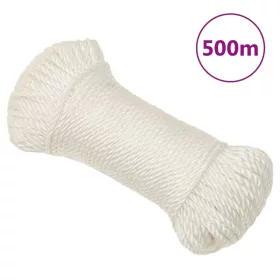 Fehér polipropilén munkakötél 6 mm 500 m