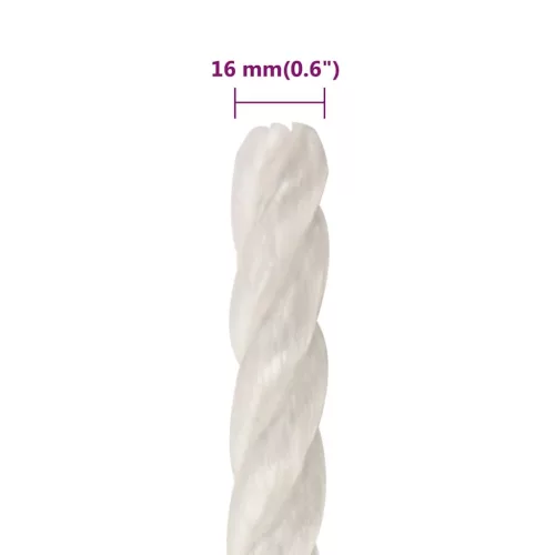 Fehér polipropilén munkakötél 16 mm 250 m