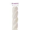 Fehér polipropilén munkakötél 20 mm 50 m