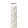 Fehér polipropilén munkakötél 24 mm 50 m
