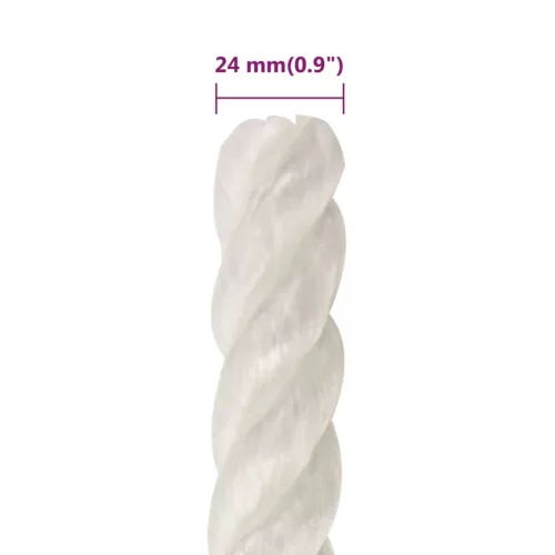 Fehér polipropilén munkakötél 24 mm 50 m