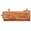 Tömör akácfa munkapad fiókkal és satuval 124x52x83 cm