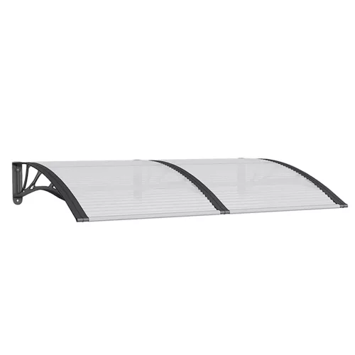 Fekete polikarbonát ajtóelőtető 150 x 100 cm