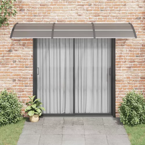 Fekete polikarbonát ajtóelőtető 300 x 100 cm