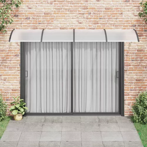 Fekete polikarbonát ajtóelőtető 350 x 100 cm