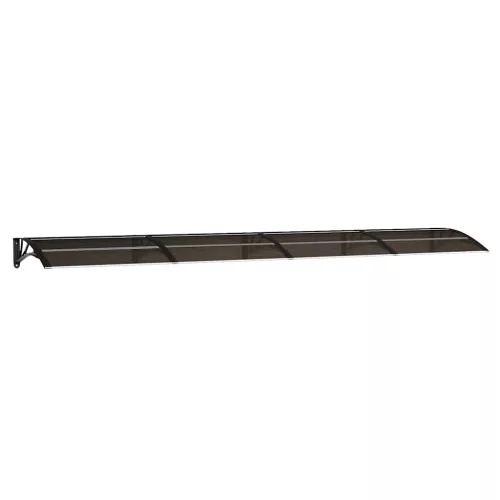 Fekete polikarbonát ajtóelőtető 400 x 75 cm