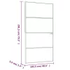 Fekete edzett üveg és alumínium vékony beltéri ajtó 102x201,5cm