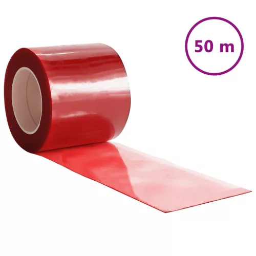 Piros PVC ajtófüggöny 200 mm x 1,6 mm 50 m