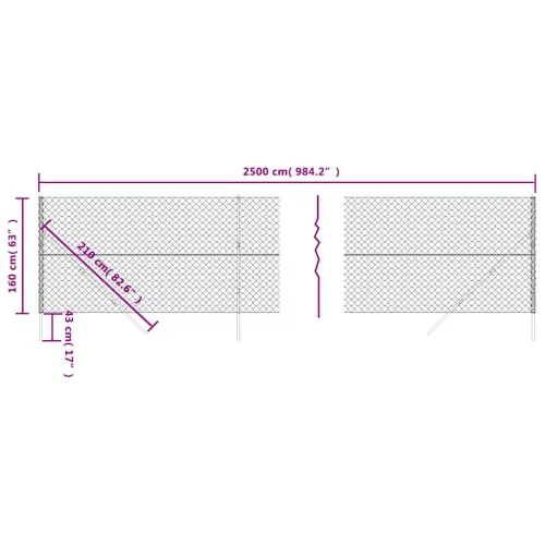 Zöld drótkerítés 1,6 x 25 m