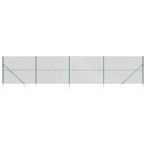Zöld drótkerítés cövekekkel 1,6 x 10 m