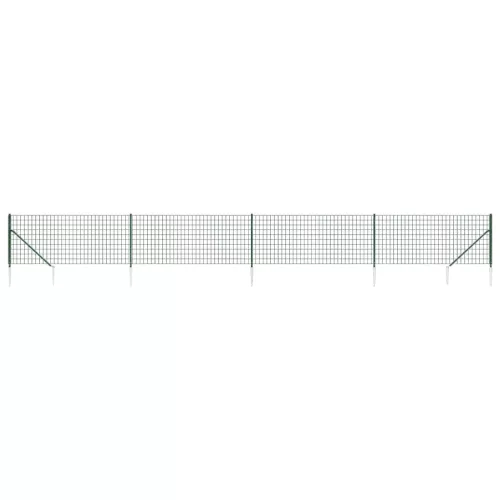 Zöld dróthálós kerítés cövekekkel 1,1x10 m