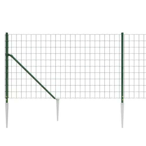 Zöld dróthálós kerítés cövekekkel 1,1x10 m