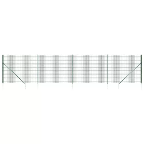 Zöld dróthálós kerítés cövekekkel 1,6 x 10 m