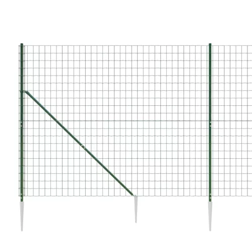 Zöld dróthálós kerítés cövekekkel 1,6 x 10 m