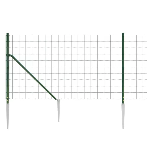 Zöld dróthálós kerítés cövekekkel 1x10 m