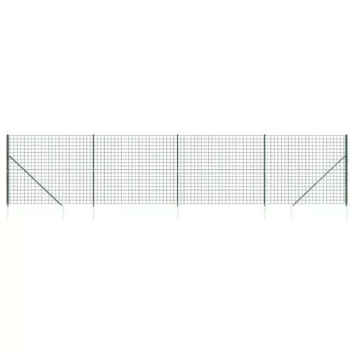 Zöld dróthálós kerítés cövekekkel 1,6 x 10 m