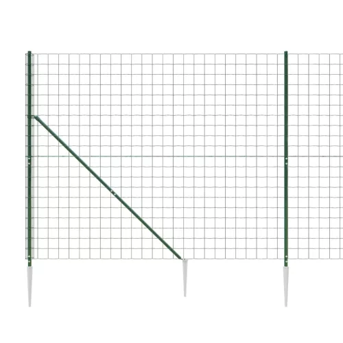 Zöld dróthálós kerítés cövekekkel 1,6 x 10 m