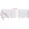 Zöld dróthálós kerítés cövekekkel 1,6 x 10 m
