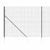Antracitszürke dróthálós kerítés cövekekkel 1,6x10 m