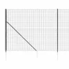 Antracitszürke dróthálós kerítés cövekekkel 2,2x10 m