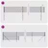 Antracitszürke dróthálós kerítés cövekekkel 2,2x10 m